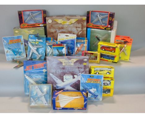 Collection of boxed model aircraft including three Aviation Archive models Douglas DC-3, The Korean War Corsair AA33012 and L