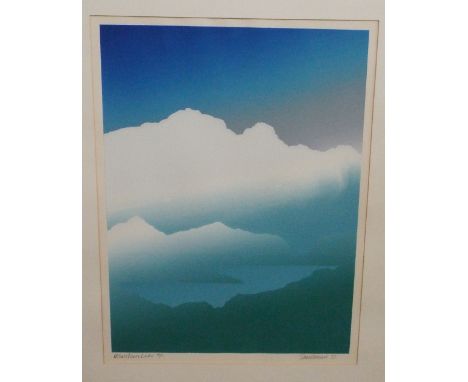 Roy Smallman (British B.1944) - A set of four signed coloured limited edition screen prints - Mountain Lake, Atlantic Foam wi