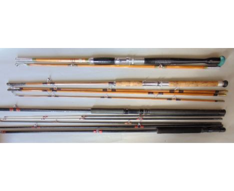 Vintage Thames Anon Shaw fishing rod together with a further similar rod and a diawa combo (3)