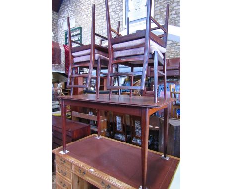 A Richard Hornby Afromosia pullout extending dining table, the top with moulded outline and curved ends, with stowaway leaf, 