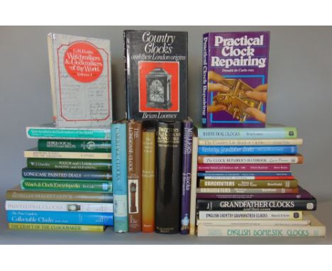 A large collection of various clock, watch and barometer reference books