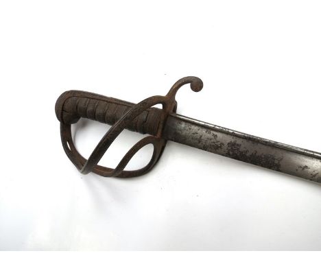 An 1821 pattern officer's sword, the three bar hilt with shagreen grip pipe-back blade by Linney and Son, 23 Regent St London