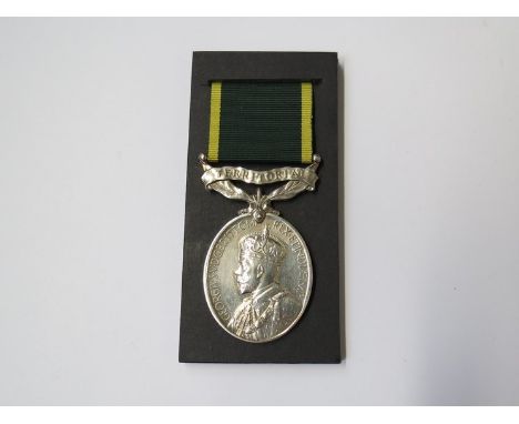 A George V Efficiency Medal 'Territorial' to 4736282 SJT. G. DAVISON 5 NORF. R. 