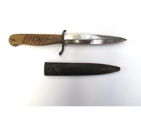A WWI trench dagger, with sheath  