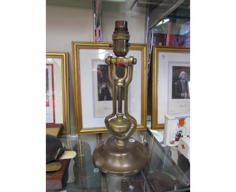 A WWII gimbaled boardroom lamp reputedly acquired by the vendor from a destroyer before being scrapped.  