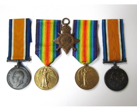 A collection of WWI medals and ephemera to four brothers (three casualties) 1914-15 star to 3-8013 PTE.P.BECK NORF.R. (1st Bn