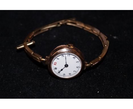 9ct gold cased vintage ladies wristwatch