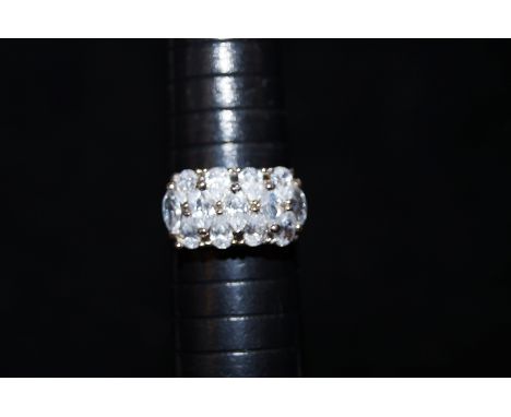 Silver cluster ring Size O