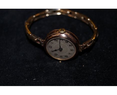 9ct gold cased vintage ladies wristwatch