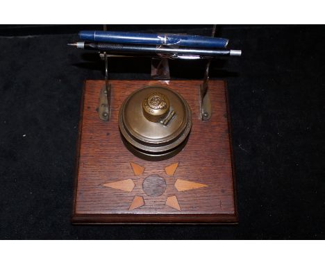 Military inkwell royal engineer shell case top