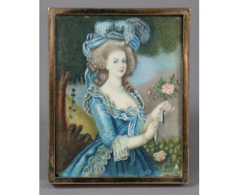 GIOVANNI PINFINELLI (Italian, late 19th/early 20th century). A portrait miniature of Marie Antoinette, signed upper left, 8.7