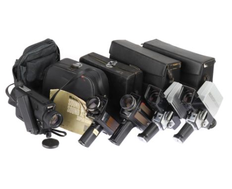 A Selection of Motion Picture Cine Cameras, from makers including Sankyo, Chinon, Bolex, &amp; more,