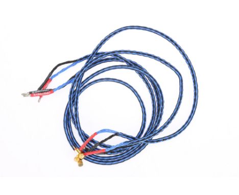 A Pair Kimber Kable 8TC Speaker Cables, with plug terminations, overall lenght 2.1 meters Note: This Hi-Fi item is from a dec