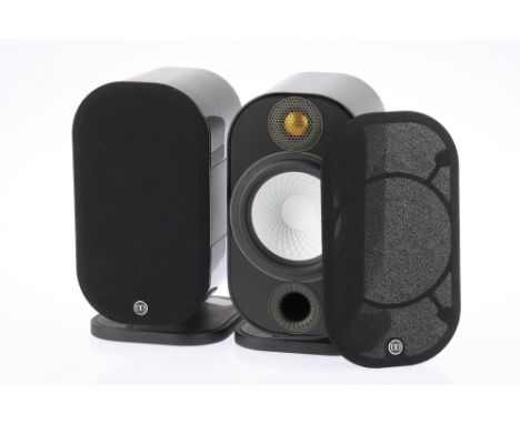 A Pair of Monitor Audio Apex 10 Stereo Speakers, black (2) Note: This Hi-Fi item is from a deceased estate which was fully wo
