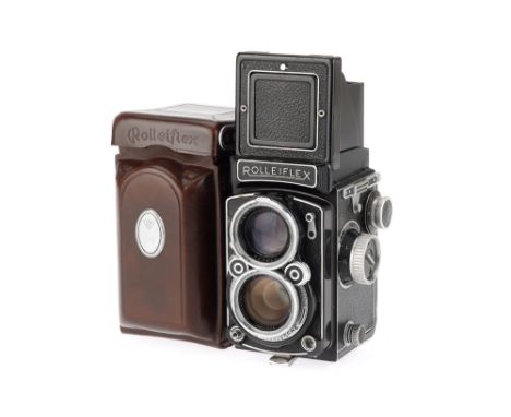 A Rollei Rolleiflex 2.8 C Model K7C Medium Format TLR Camera black, circa 1954, serial no.1400580, with a Schneider-Kreuznach