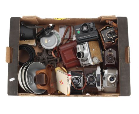 A Mixed Selection of Cameras &amp; Accessories, to include a Boy, an Adox 66, a Gilbert, a Minolta A5-1000, a Finetta 88, a P