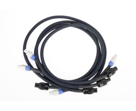 A Set of Four Hi-Fi Cables, with a NEUTRIK NAC3FCB on one end and a kettle lead on the other - we do not know what these are 