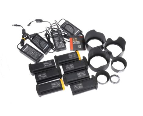 A Mixed Selection of Camera Accessories, to include 7 Canon DC Coupler DC-E1 power units, 4 Canon AC adapter PA-V16, a Nikon 