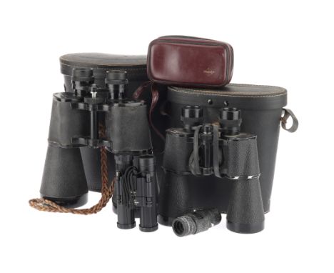 A Mixed Selection of Binoculars &amp; Monoculars, to include a set of Regent 12 x 65 binoculars, body F, optics P-F, haze &am