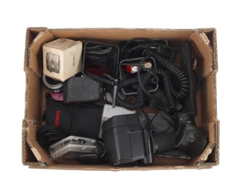 A Mixed Selection of Photographic Equipment including a Canon Sureshot AF-7s compact 35mm camera with soft case and instructi