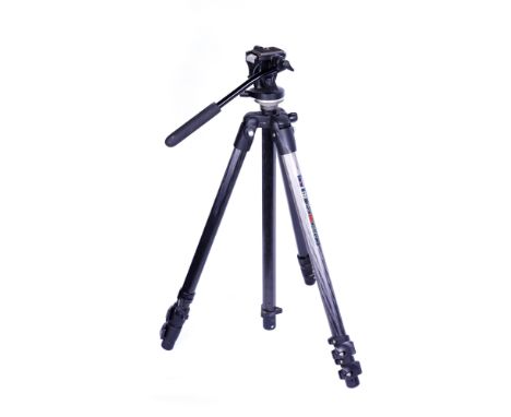 A Manfrotto Carbon One 443 Tripod, black, in G-VG condition, with a 700 RC2, in carry case,