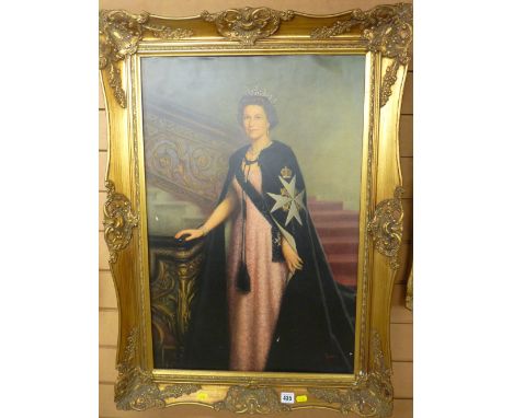 Gilt framed print of HM Queen Elizabeth II