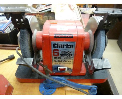Clarke 6 ins bench grinder, model no. GBG-6N E/T