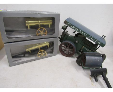 Wilesco boxed water carts and a Steam Roller model (A/F)