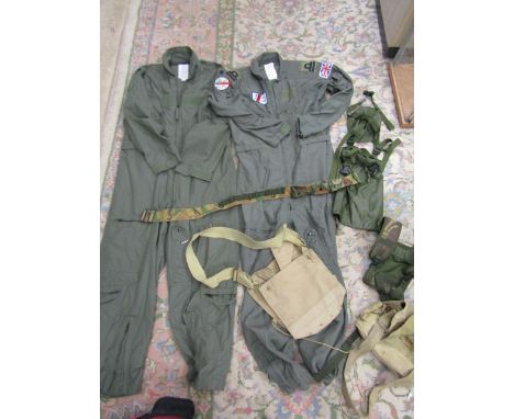 Militaria- flying suits, belt, vest and bags&nbsp;