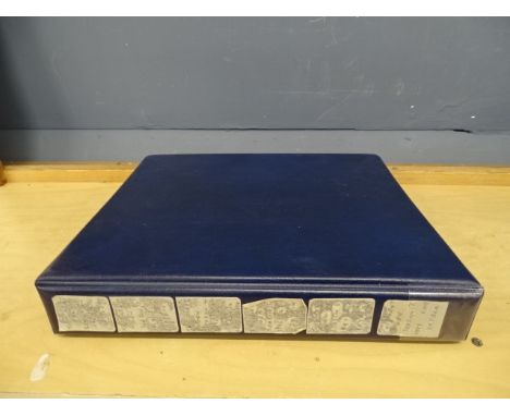Blue folder containing 6 sets of Star Trek The Next Generation trading cards (All sets look complete but have not been checke