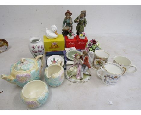 Wedgwood, Portmeirion, commemorative mugs, figurines etc