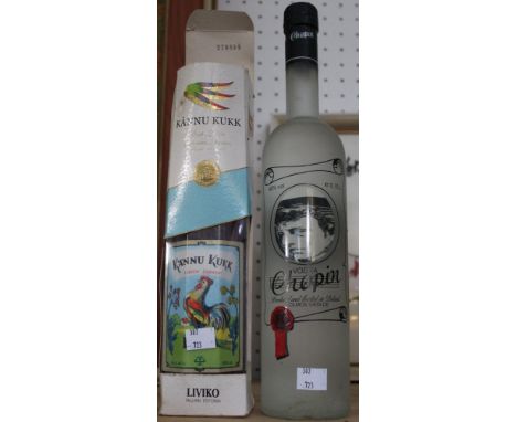 One bottle of Vodka together with an Estonian liqueur&nbsp;(sold as seen)