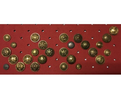 A good selection 19th century British foot regiment tunic button. To include examples for: the 75th Regiment of Foot (used 18