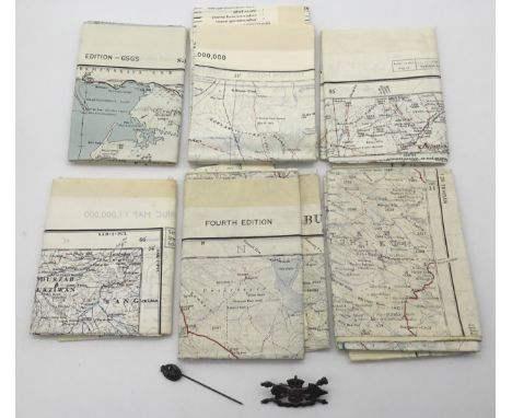 A selection of post WW2 1950’s double side RAF silk escape maps. To include examples for Herat and Bukhara, Bushire and Tehra
