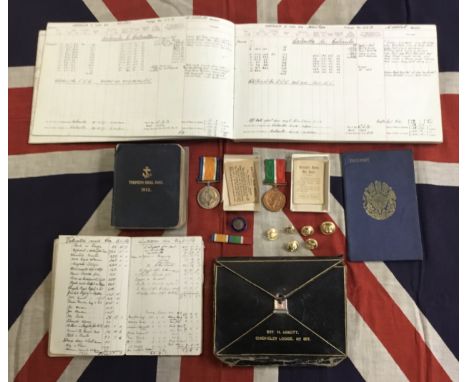 A WW2 era Merchant Navy archive, relating to Captain Hahnemann Abbott (1878-1946). To include: a WW1 medal pair comprising of