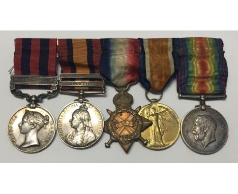 A good Burma War, Boer War, WW1 medal group, awarded to 2133 Pte John Jones of the Royal Welsh Fusiliers. To include: the I85