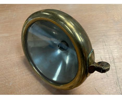 A Camelinal spade mounted brass electric side lamp. 