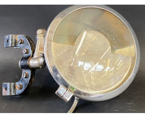 A French Faradoc chrome plated spot lamp with swivel bracket. 