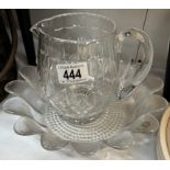 A lead crystal sunflower bowl made by Dartington, designed by Frank Thrower & A lead crystal cut