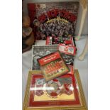 A collection of Liverpool memorabilia including Mirror, photo of Bill Shankly, books, records etc