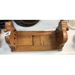 Heavy carved teak sliding elephant book ends
