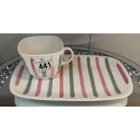 A rare vintage T.G.Green church gresley sandwich plate & saucer
