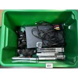A Playstation 2 with 2 controllers & A quantity of games