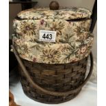 A vintage sewing box & contents
