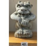 A 1995 art line resin garden ornament of a devil