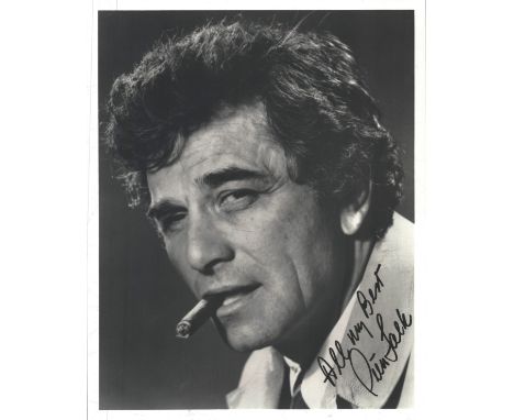 Peter Falk (Columbo) signed 10x8 inch black and white photo. Peter Michael Falk was an American film and television actor, si
