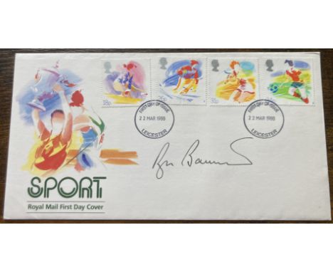 Roger Bannister 4 min mile record signed 1988 Sport FDC. Good condition. All autographs come with a Certificate of Authentici