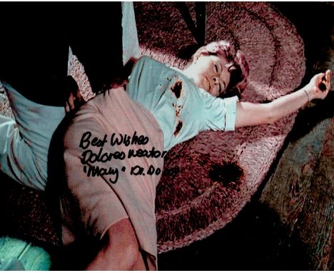 Delores Keator signed 10x8inch James Bond colour photo. Dolores Keator (1925-2011) was an actress who played Mary Trueblood, 