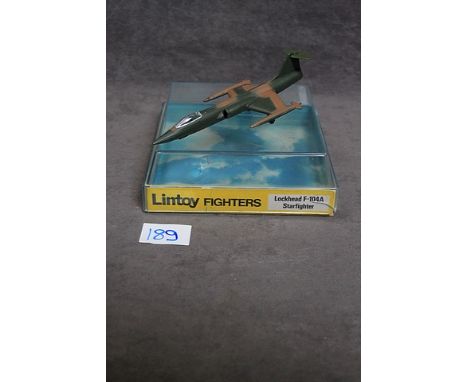 Mint Lintoy F-104A Starfighter Metal Jet Plane in plastic case 14cm In Length The Lockheed F-104 Starfighter is an American s