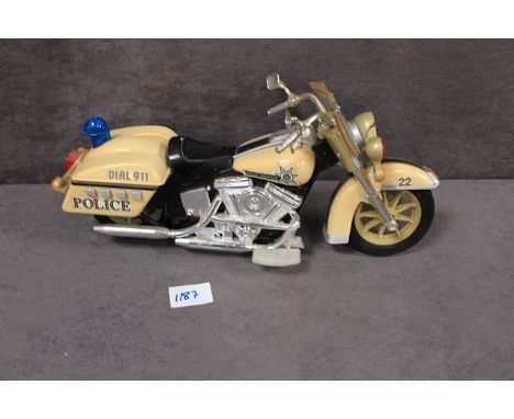 Buddy I Corp battery operated Harley Davidson Police bike (missing headlight)